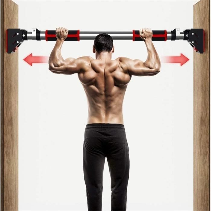 Barre de Traction Aucune Installation de vis Porte Barre de Traction Ajustable Largeur Mécanisme de Verrouillage Aptitude Barre 14
