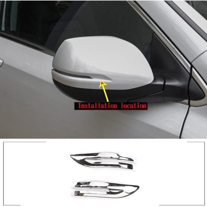 Pour Honda CRV 2017 2018 2019 couvercle de rétroviseur bande décorative résistante aux rayures ABS brillant ensemble de 2 pièces