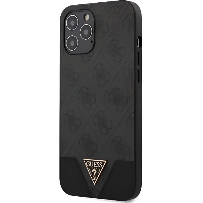 Coque Guess 4G Triangle pour iPhone 12 Pro Max Gris