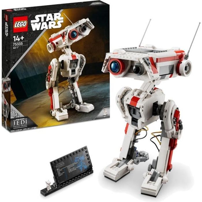 LEGO® Star Wars 75335 BD-1, Kit de Construction, Figurine de Droïde Articulée, Décoration de Chambre, Cadeau Jeu Vidéo