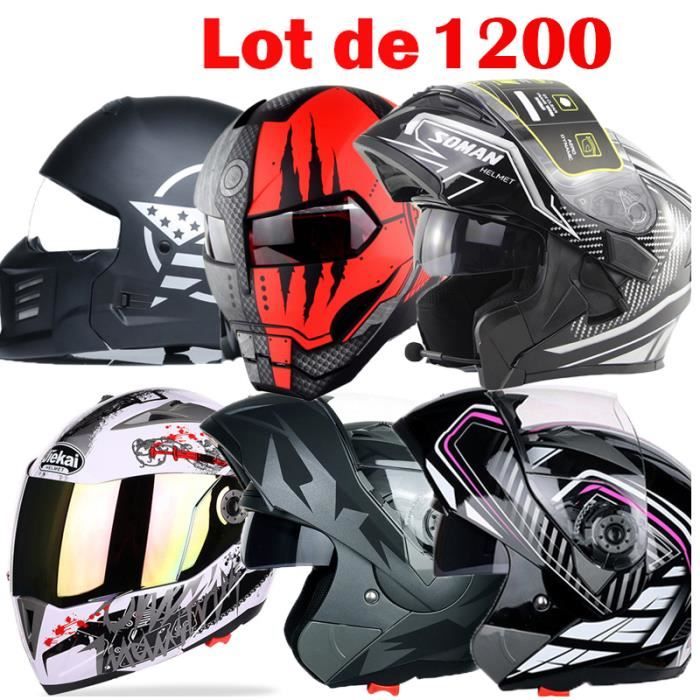 Casque Moto Enfant Casque de Marque Motocross Racing Armure complète Casque mat intégral Pleine Couverture Casque Hors-Route