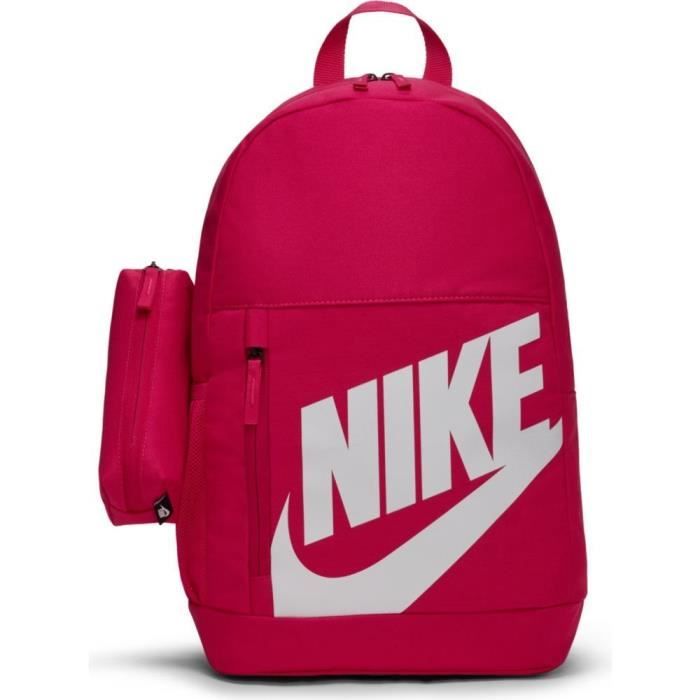 Sac A Dos Nike Rose Foncé Grand Logo Nike Swoosh Blanc avec Trousse