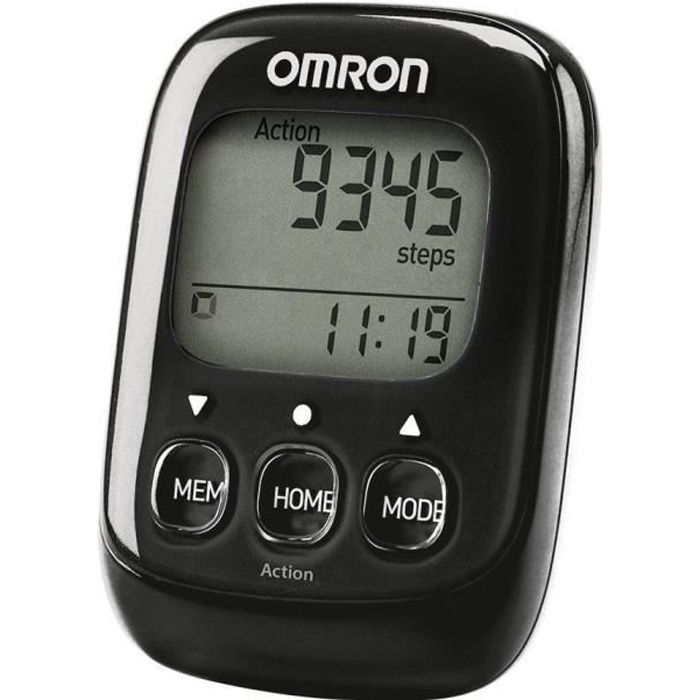 Omron HJ325-EBK Clip De Ceinture Podomètre Numérique Marche Calorie Distance Étape Compteur HJ-325