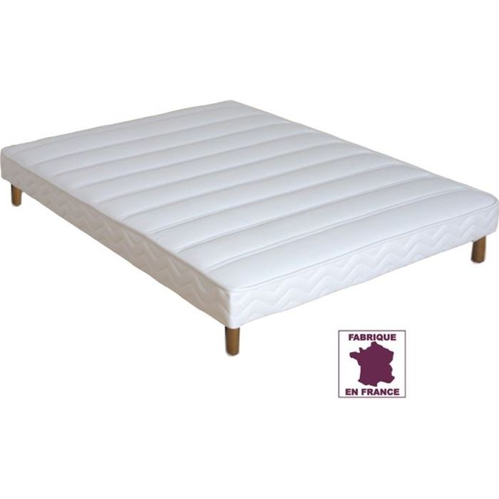 Sommier tapissier à lattes multiplis 140 x 190 + jeu de 4 pieds offerts: