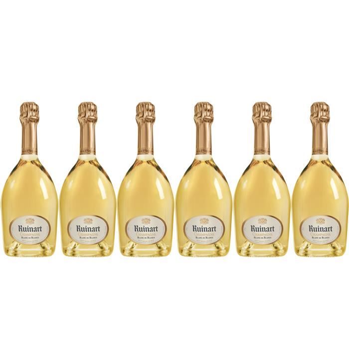 Lot 6 Champagnes Ruinart Blanc de Blancs 75cl