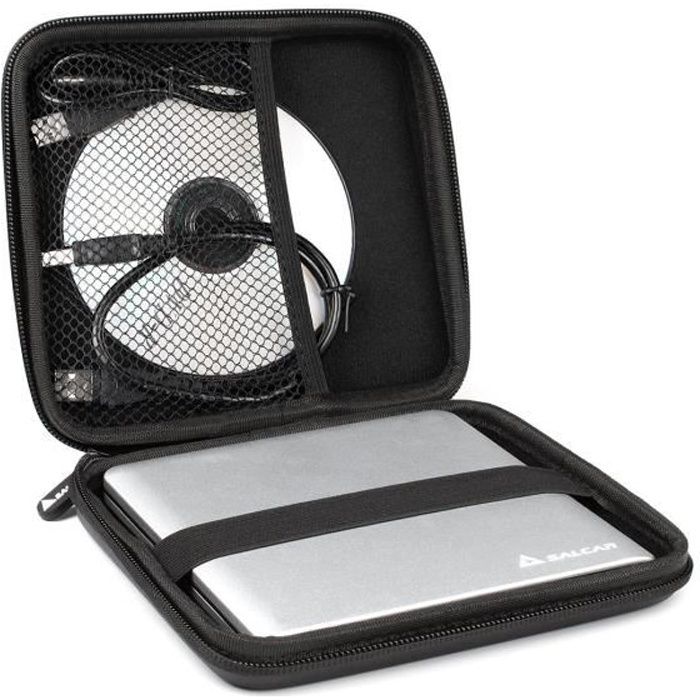 SALCAR Universal Film Housse de Protection Hard Case Sleeve Shell Sac Portable pour Lecteurs Externe DVD