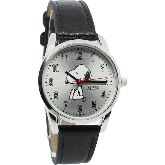 SNOOPY Montre Kids Time Noir Enfant