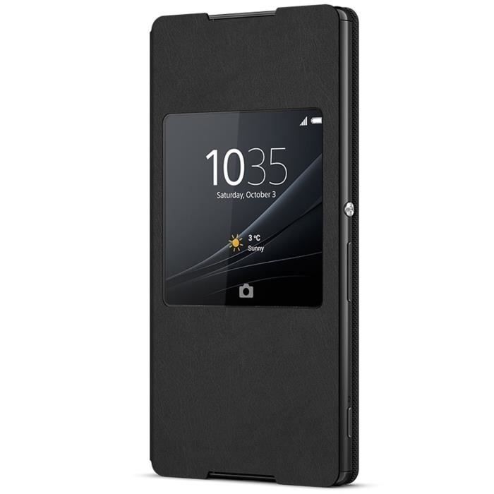 SONY Origine Etui de protection fenêtre Xpéria Z3 - Noir