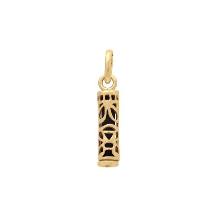 Pendentif Tiki Sagesse Plaqué Or 750/000 - Avec Jade Bleu, Mixte, Neuf Avec étiquettes
