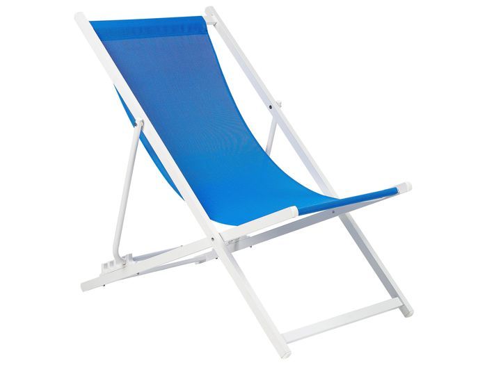 Transat pliable bleu et blanc LOCRI II