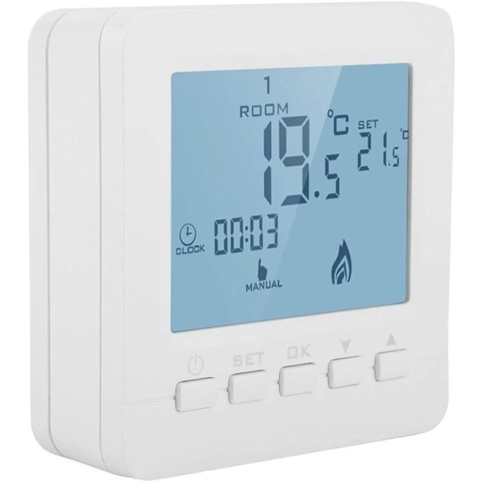 Comparer les prix de Thermostats Programmables pour la Maison Contrleur de Temprature de Chauffage lectrique Ignifuge Intelligent sans Fil RF PZCC