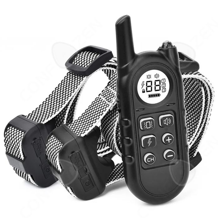 Comparer les prix de Collier anti aboiement chien avec télécommande lot de 2 rechargeable étanche 3 modes réglables collier anti aboiement pour chiens