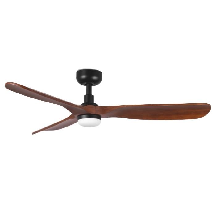 ROWIND Ventilateur de Plafond Noir/Noyer Foncé avec Lumière Ø120 cm - Ventyly