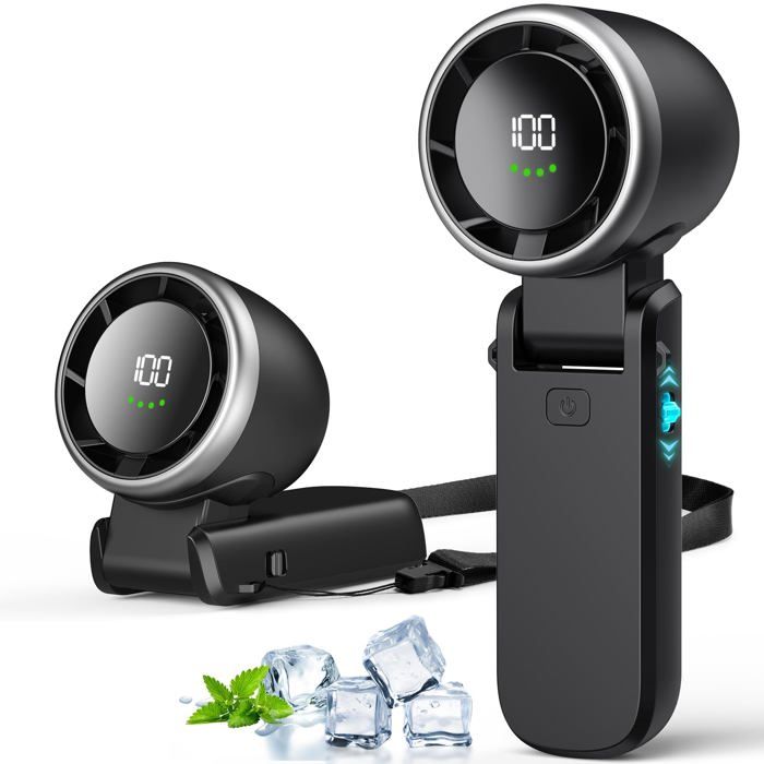 Ventilateur Portatif TurboVentilateur de Poche à Grande Vitesse 5000mAh avec Air Turbo TechVentilateur de Poche 3 EN 1 - Handeiu