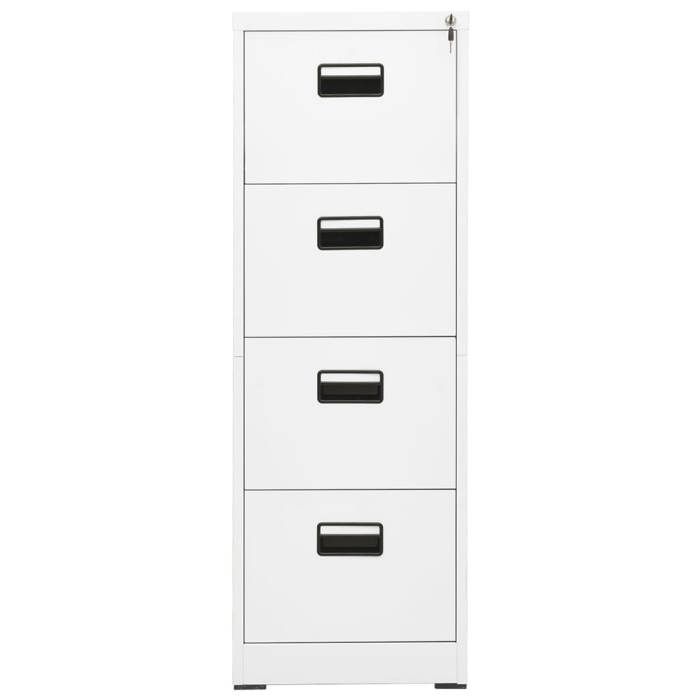 939348& Armoire Métallique de Bureau - Classeur Blanc 46x62x133 cm Acier