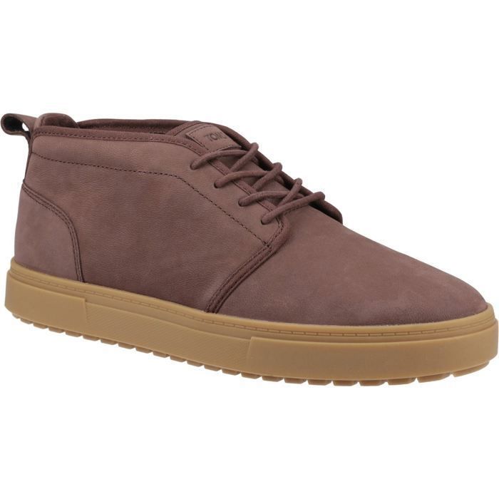 TOMS Chaussures De Sport Pour Hommes En Cuir Marron Chêne