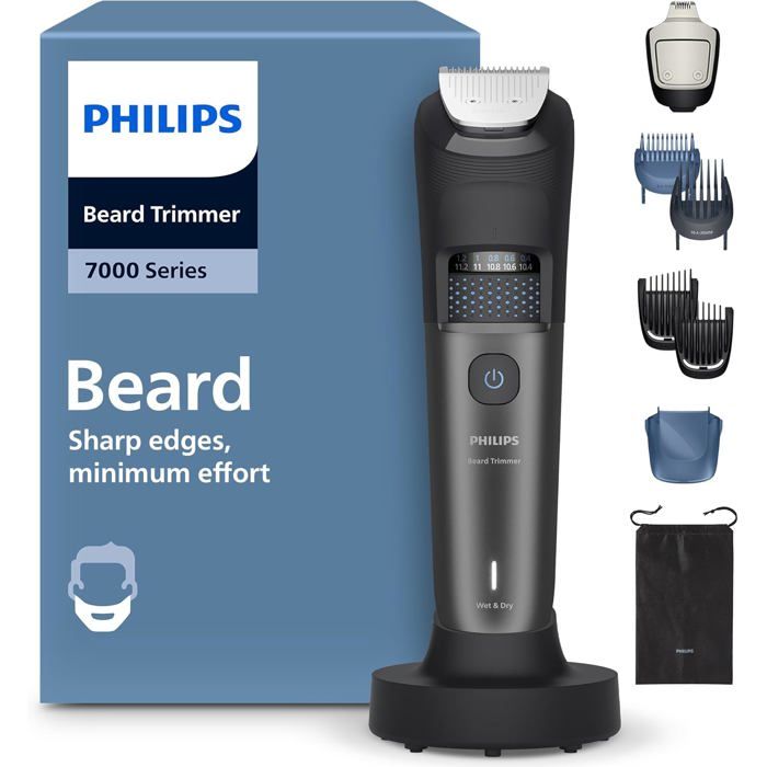 Tondeuse à barbe Philips BT766015 Série 7000 Lames auto affûtées 40 réglages - vue 1