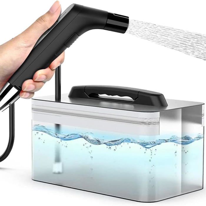 Bidet Portable Zooma 2.3L Électrique Douchette à Main Noir