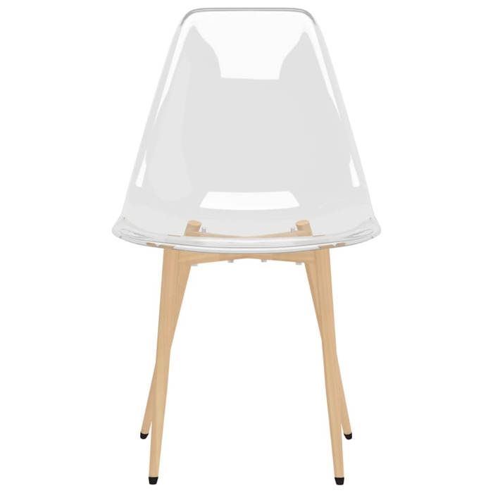 Confortable Chaises à manger (6 pcs) Applications larges 110 kg par siège Transparent PET__19642