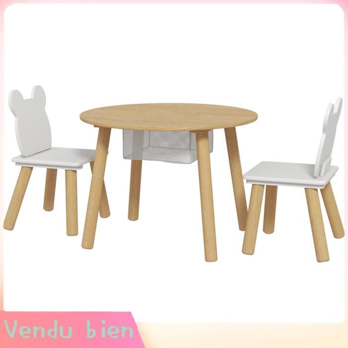 LIA Ensemble table+2 chaises enfant ours 3-6 ans