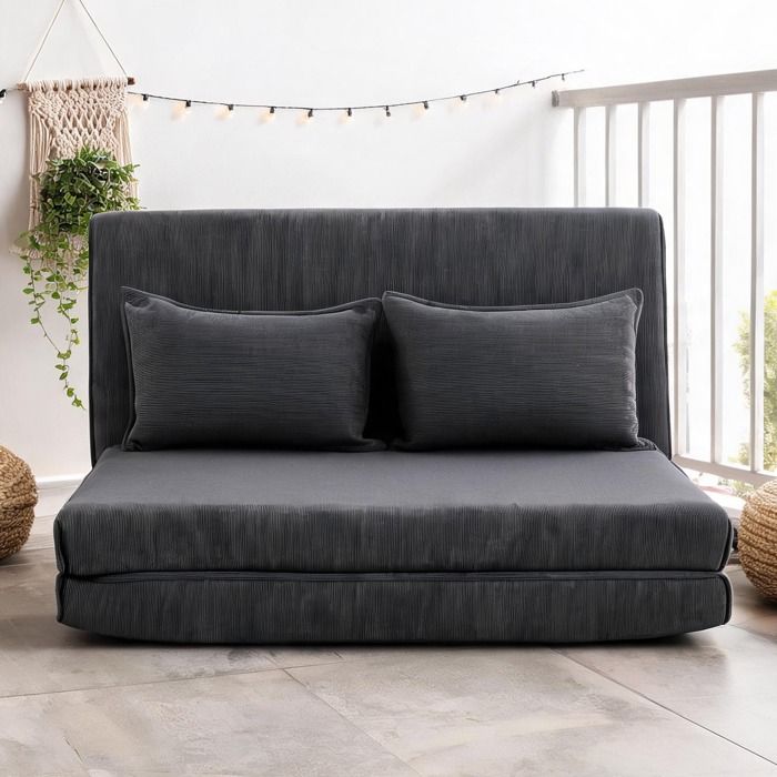 Assise large 135 cm and gris foncé Sofas and Couches with 53.1 x 34.6 x 29.1 in