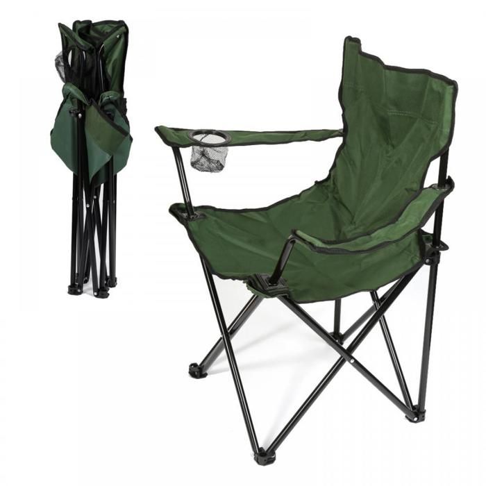 JEOBEST Chaise Pliante de Camping Chaise d’Extérieur Légère Chaise de Plage Pêche Barbecue Pique-Nique 50x50x80 cm Vert