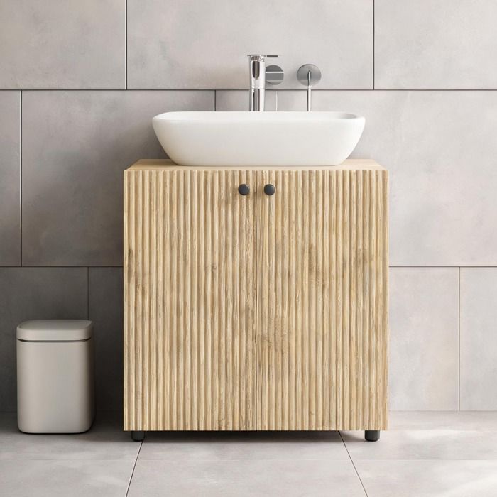 Bathroom Cabinets combining en panneau de particules and 23.6 x 15.7 x 23 in with Meuble sous lavabo 60 cm avec 2 portes