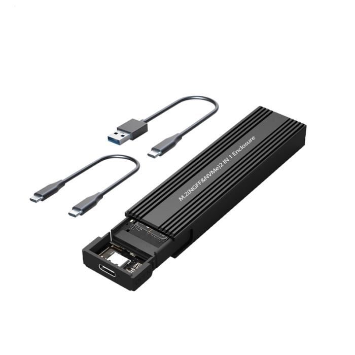 Boîtier SSD M.2 NVMe Vers USB 3.0 - Externe, Compatible 2242 Et 2280, En Alliage D'aluminium - 11