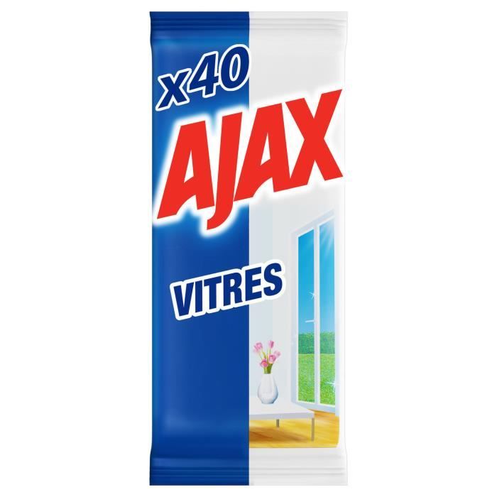Lingettes Vitres Ajax Triple Action - Lot De 6 Paquets (240 Lingettes)