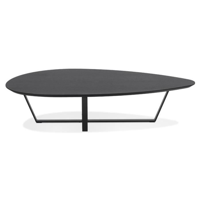 table basse - alter ego - drop - bois noir - ovale - contemporain - design