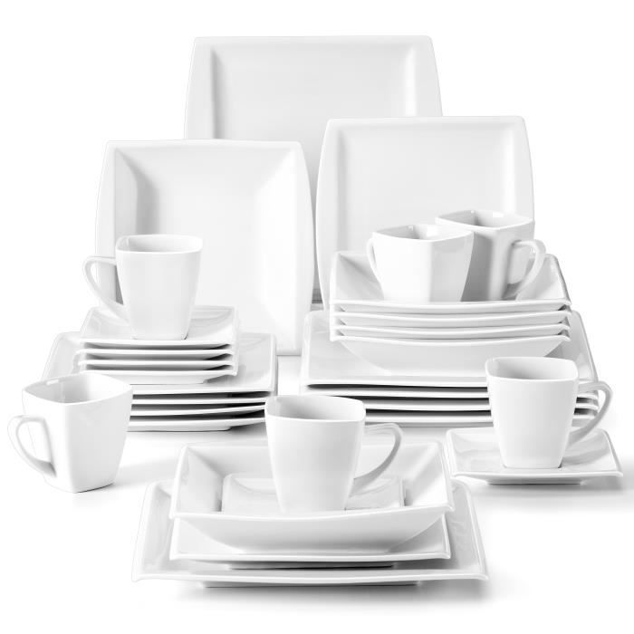 Service De Table Complet Noir Et Blanc Achat Vente Pas Cher