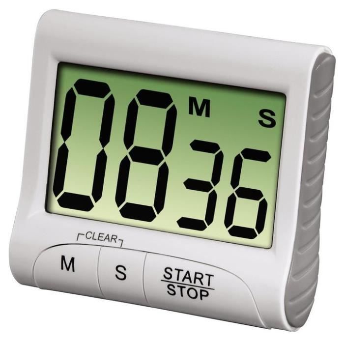 Minuteur minuterie timer de cuisine digital aimanté écran LCD avec pile