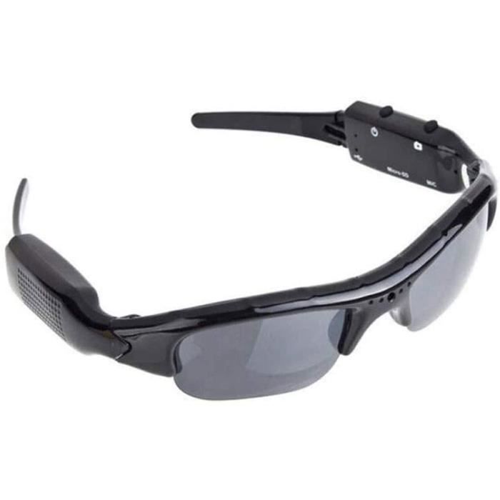 Caméra vidéo DVR HD de Lunettes d'espion, caméra camouflée de Lunettes de Soleil polarisées avec câble USB et Fente pour Carte [434]