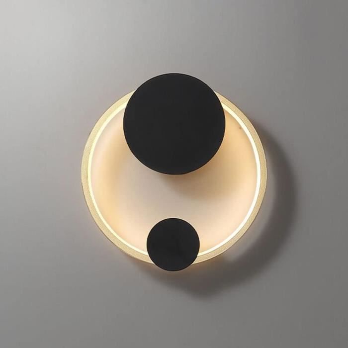 Applique Murale LED Anneau Moderne - Dimmable Avec Télécommande, 24W, Couleur Réglable 3000K/4000K/6000K - Pour Chambre, Salon, Couloir
