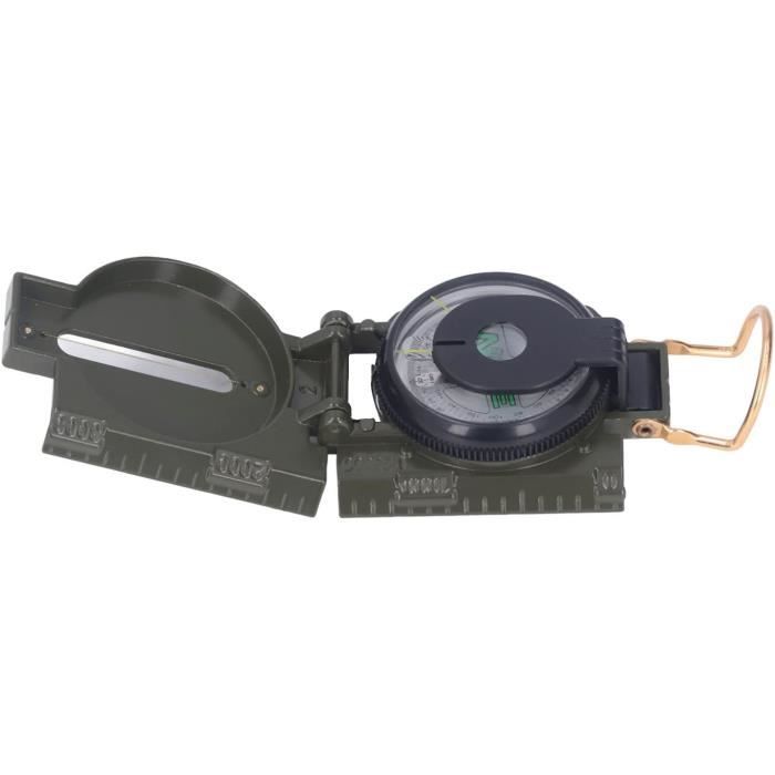 Boussole militaire pour randonnée, visée Lensatic étanche