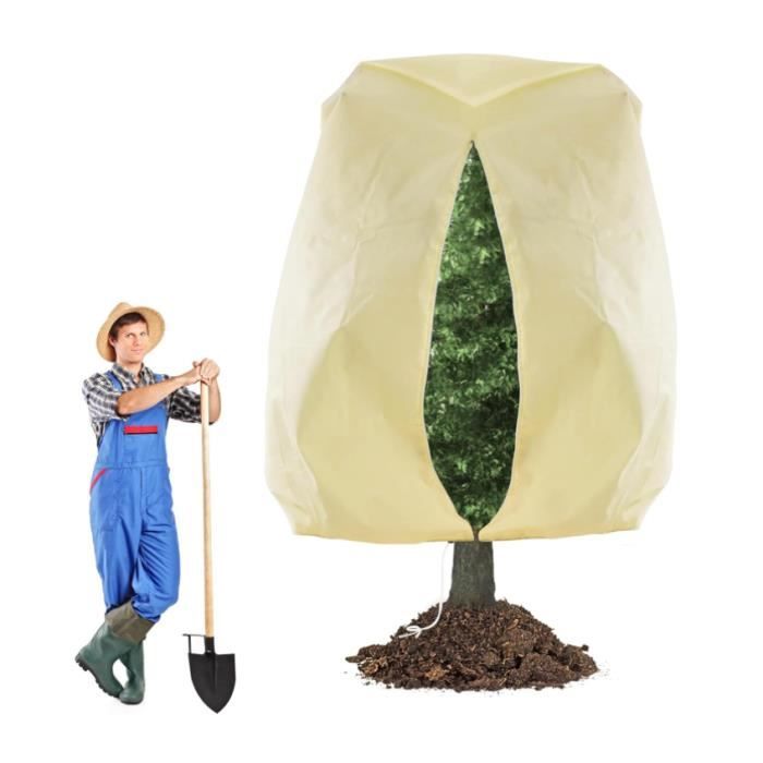 Voile D'hivernage Pour Plantes - 2 Housses 120x180 Cm, Fermeture éclair, Protection Gel Réutilisable