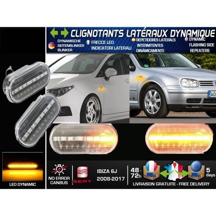 CLIGNOTANTS Répétiteurs LED Dynamique - Seat IBIZA 6J - Cdiscount Auto