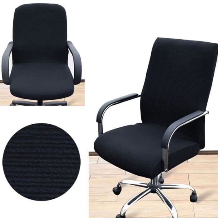 Housse De Chaise Pivotante Pour Bureau Noir S Achat Vente Housse De Fauteuil Soldes Sur Cdiscount Des Le 20 Janvier Cdiscount