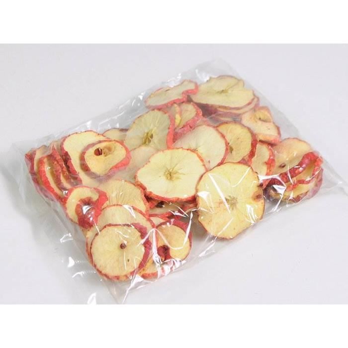 tranches pomme sechee rouge decoration cdiscount maison
