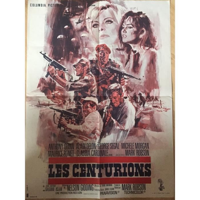 Les Centurions Les Centurions - 1966 - Alain Delon - Michel Morgan - Claudia Cardinale -  60x80cm - AFFICHE ORIGINALE de Cinéma - Envoi Plié - Cdiscount Maison