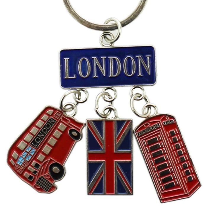 Porte-clés Drapeau Union Jack - Tissu Imprimé UK - Fabrication Française - Neuf