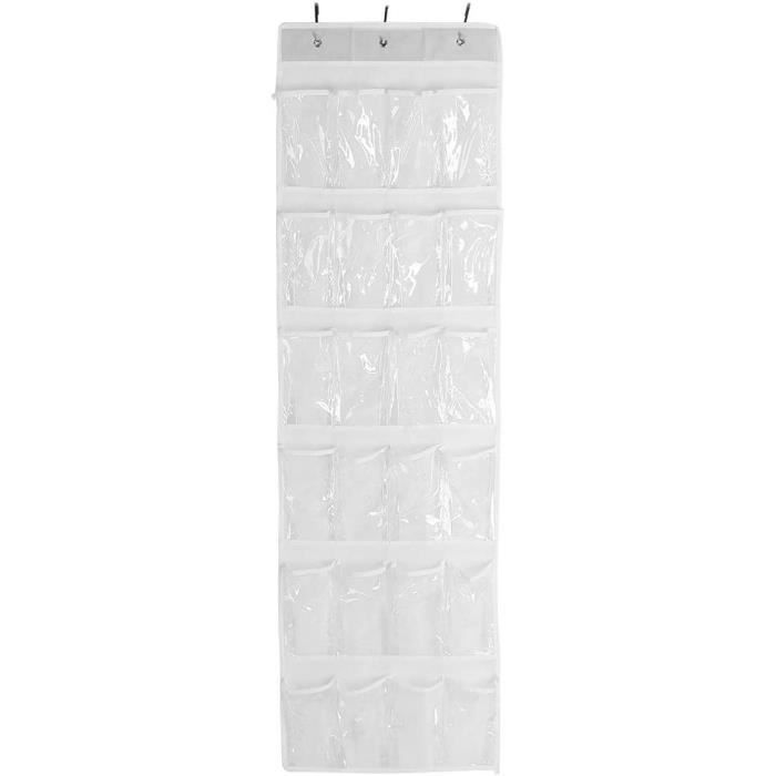 Suspendue,Organisateur De Rangement Suspendu Dessus De La Porte Avec 5 Grande Poche Et 2 Crochets En Metal Pour Chambre Denfant Salle De Bain Cuisine Chambre A Coucher 86208195 - 5