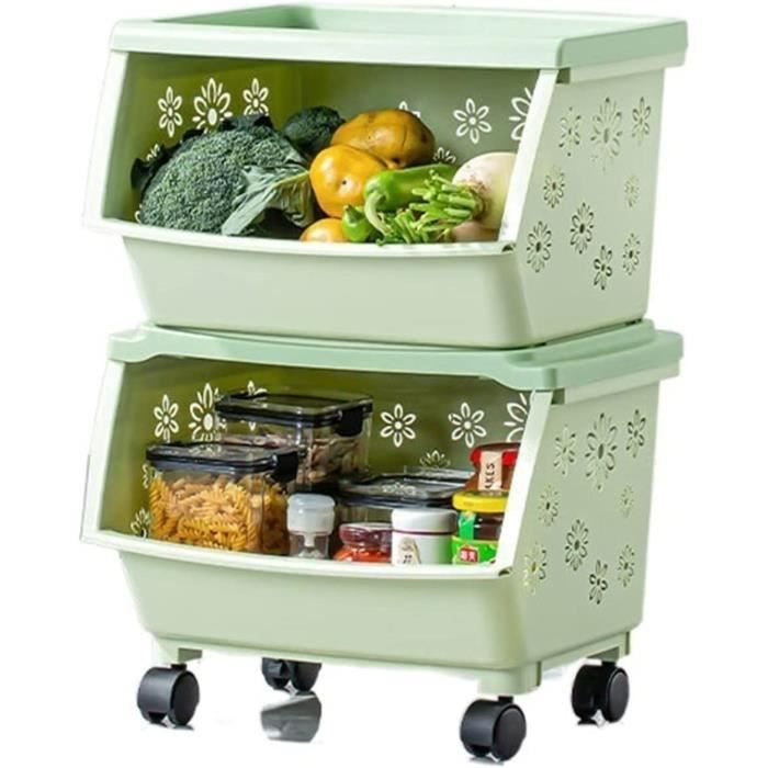 Chariot de rangement de cuisine, panier circulaire rotatif,3 étages,Noir