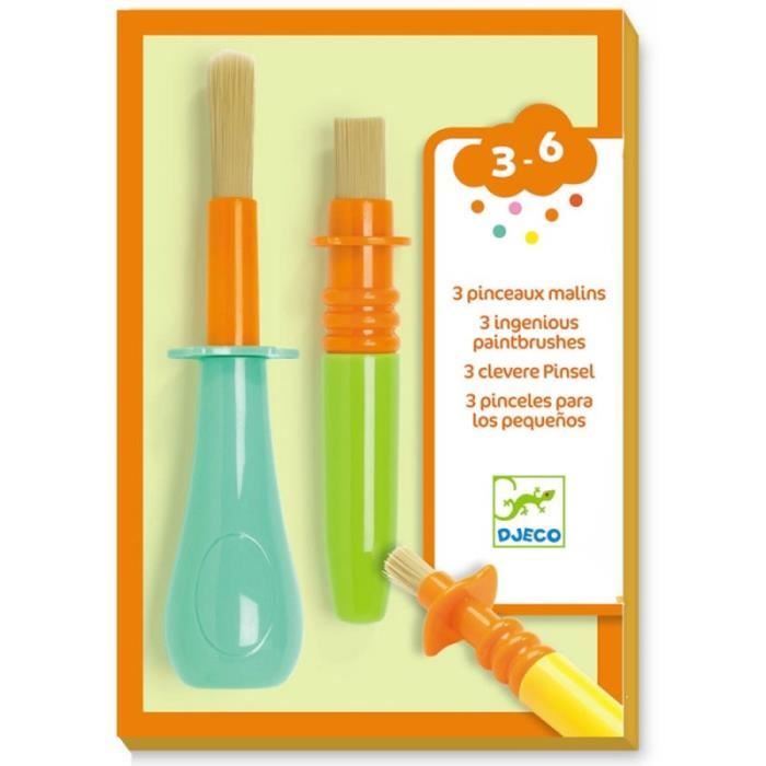 Pinceaux Peinture Enfant 3 Pinceau Bebe 18 Mois Ergonomique Djeco Cdiscount Beaux Arts Et Loisirs Creatifs