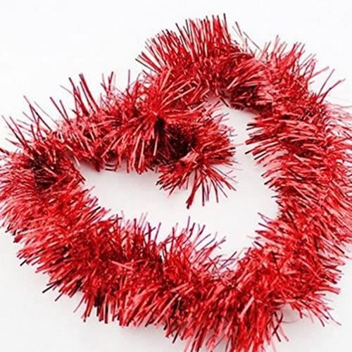 Lot De 6 Guirlandes Scintillantes Avec Étoiles Pour Noël - 12m Total (2m Par Guirlande) - Rouge - Pour Sapin, Murs, Fenêtres, Fêtes - 7