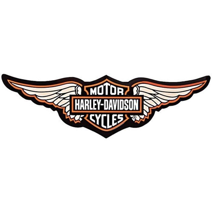 Super FabriqueStickers Harley Davidson rétro réfléchissant en forme d ailes à coller sur votre casque pour plus de sécurité lors de