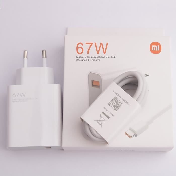 Chargeur Rapide 67w , Pour Ordinateur Portable Et Portable, Compatible Avec  Xiaomi 11 Pro Et Xiaomi 11 EU and 6A Cable BOX AA - Cdiscount Téléphonie