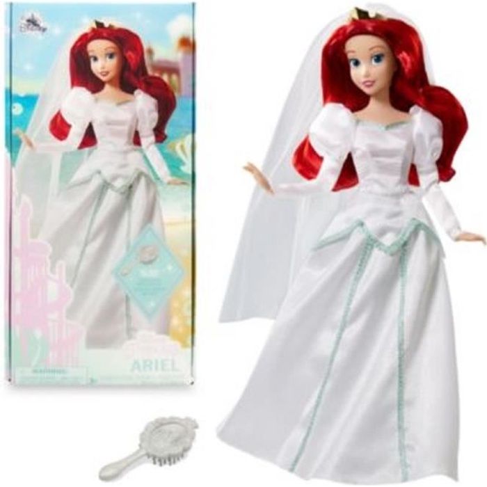 Poupee classique Disney ARIEL robe de mariee avec brosse 2021 2022 Cdiscount Jeux Jouets
