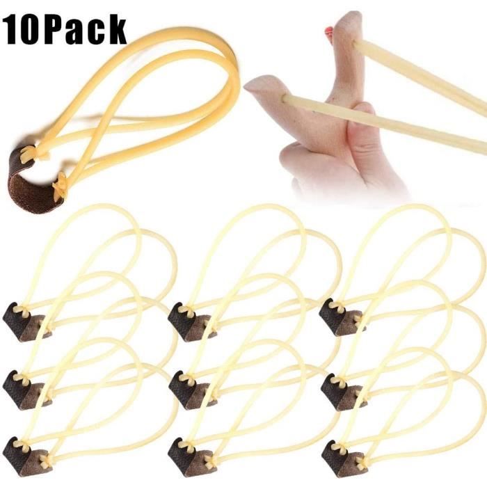 6 Bandes De Catapulte De Remplacement En Latex Naturel Jaune - Élastiques Solides Pour Lance-Pierre, Chasse Et Tir, 13,5 Cm