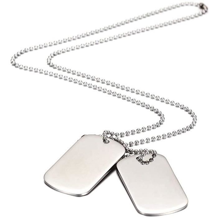Brun Cupimatch Collier Homme Double Plaque Réglable Pendentif Enroulement de Corde en Cuir,Armée Style Militaire Dog Tag en Acier Inoxydable pour Homme et Garçon Brun Cupimatch Collier Homme Double Plaque Réglable Pendentif Enroulement de Corde en Cuir,Armée Style Militaire Dog Tag en Acier Inoxydable pour Homme et Garçon